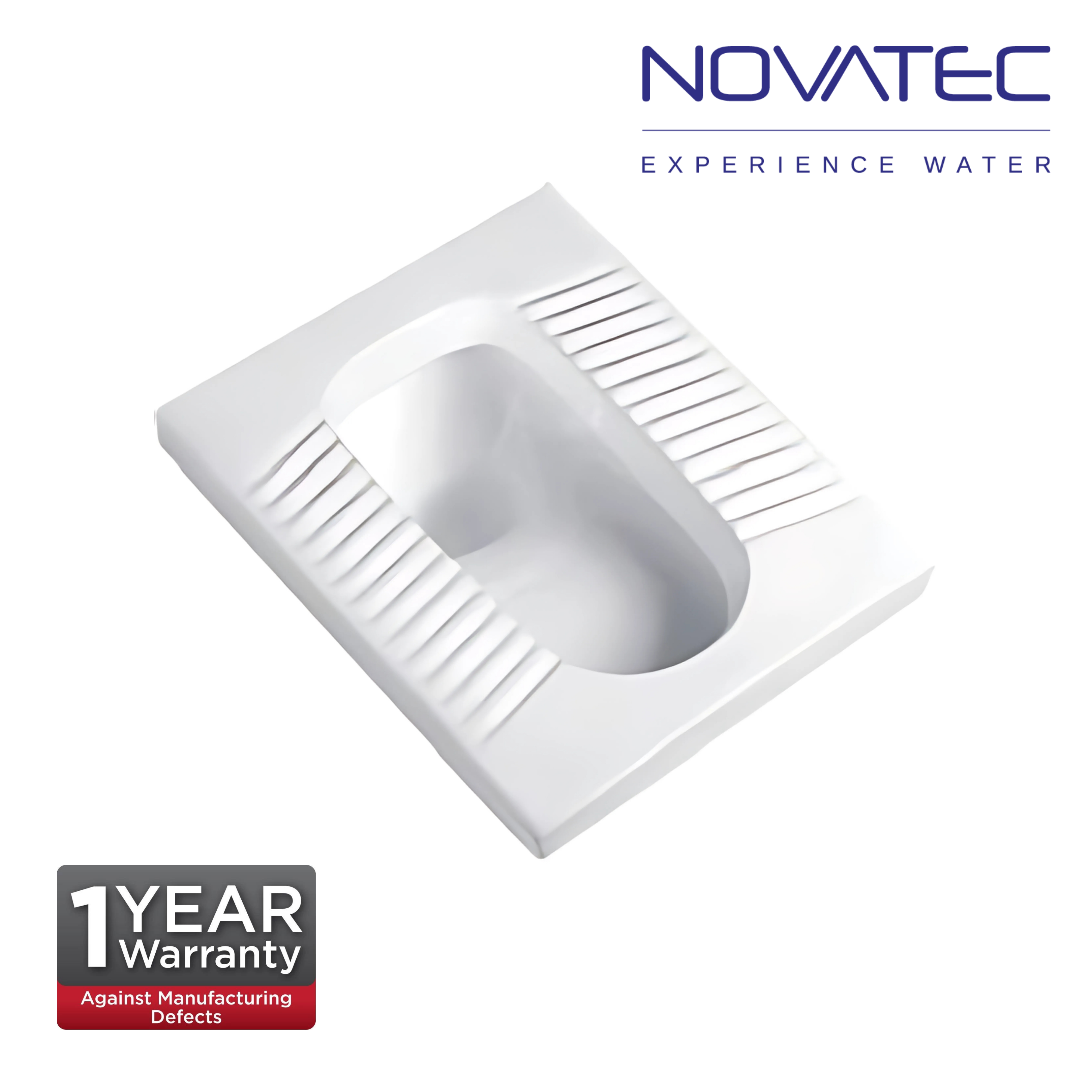 Novatec SW Prague Rectangular Squatting Pan With Integral Footrest (SQ7001)